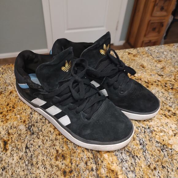 Adidas Tyshawn Black White Blue Skateboarding Sneakers EE6076 Size US 7 - Picture 2 of 12